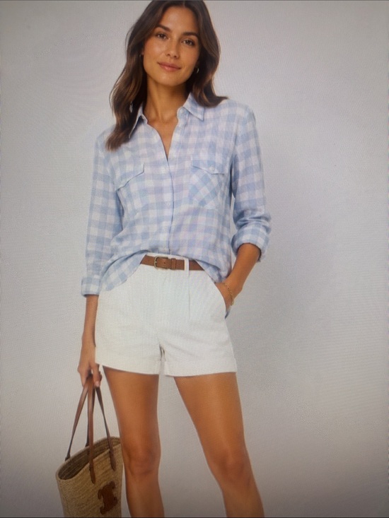 UNTUCKit Tops - NWT Untuckit Santa Marzi Blue White Button Down. Size 4